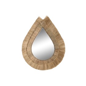 Wall mirror DKD Home Decor 62 x 5 x 80 cm Natural Teardrop Jute by DKD Home Decor, Wall-Mounted Mirrors - Ref: S3043171, Pric...