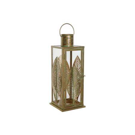 Lantern DKD Home Decor Golden Metal 16,5 x 16,5 x 50 cm Leaf of a plant | Tienda24 - Global Online Shop Tienda24.eu