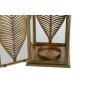 Farol DKD Home Decor Dorado Metal 16,5 x 16,5 x 50 cm Hoja de planta de DKD Home Decor, Candelabros y portavelas - Ref: S3043...