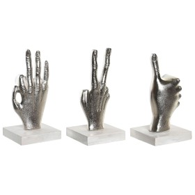 Figura Decorativa DKD Home Decor Plateado 10 x 10 x 20 cm (3 Unidades) de DKD Home Decor, Adornos - Ref: S3043191, Precio: 59...