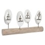 Figura Decorativa DKD Home Decor 56 x 8 x 31 cm Marrón Aluminio Blanco Madera de mango Yoga de DKD Home Decor, Adornos - Ref:...