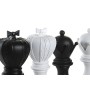 Decorative Figure DKD Home Decor White Black Chess Pieces 12 x 12 x 25,5 cm (4 Units) by DKD Home Decor, Ornaments - Ref: S30...