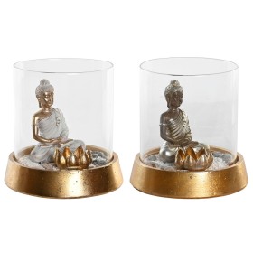 Figura Decorativa DKD Home Decor Plateado Dorado Oriental 16 x 16 x 18 cm (2 Unidades) de DKD Home Decor, Adornos - Ref: S304...