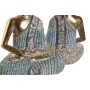 Figurine Décorative DKD Home Decor 23 x 13 x 34 cm Bleu Buda Turquoise Oriental Décapé (2 Unités) de DKD Home Decor, Objets d...