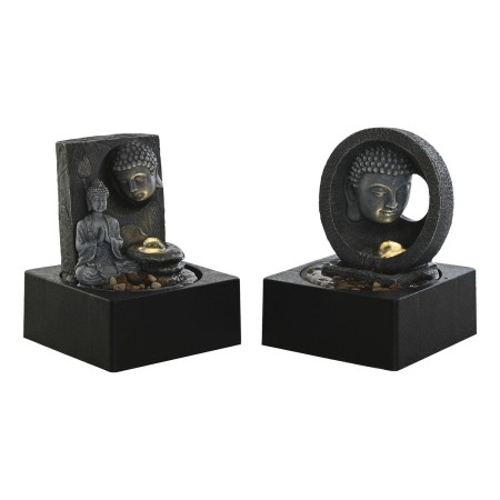 Fontana da giardino DKD Home Decor Buddha Resina 18 x 18 x 24 cm Orientale (2 Unità) di DKD Home Decor, Fontanelle - Rif: S30...