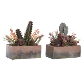 Planta Decorativa DKD Home Decor 19 x 9 x 22 cm Rosa Naranja Cactus Goma Eva Polipropileno (2 Unidades) de DKD Home Decor, Pl...