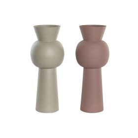 Vaso DKD Home Decor Beige Rosa Ferro 17 x 17 x 40,5 cm (2 Unità) | Tienda24 - Global Online Shop Tienda24.eu