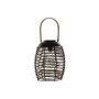 Lampada ad energia solare DKD Home Decor Marrone Nero Bambù Rattan 22 x 22 x 39 cm di DKD Home Decor, Luci solari - Rif: S304...