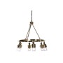 Candeeiro de teto DKD Home Decor 66 x 66 x 60 cm Cristal Dourado Metal 40 W | Tienda24 - Global Online Shop Tienda24.eu