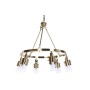 Candeeiro de teto DKD Home Decor 66 x 66 x 60 cm Cristal Dourado Metal 40 W | Tienda24 - Global Online Shop Tienda24.eu