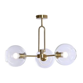 Suspension DKD Home Decor Doré Métal Verre 50 W 56 x 56 x 36 cm de DKD Home Decor, Plafonniers - Réf : S3043655, Prix : 106,5...