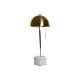 Lampe de bureau DKD Home Decor Noir Doré Métal Marbre 50 W 220 V 25 x 25 x 58 cm de DKD Home Decor, Lampes de chevet - Réf : ...