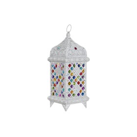 Lámpara de mesa DKD Home Decor 18 x 18 x 46 cm Metal Blanco Multicolor 220 V 50 W de DKD Home Decor, Lámparas de mesa y mesil...