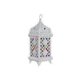 Lampada da tavolo DKD Home Decor 18 x 18 x 46 cm Metallo Bianco Multicolore 220 V 50 W di DKD Home Decor, Lampade da tavolo e...