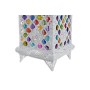 Lâmpada de mesa DKD Home Decor 18 x 18 x 46 cm Metal Branco Multicolor 220 V 50 W de DKD Home Decor, Candeeiros de mesa e de ...