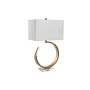 Desk lamp DKD Home Decor 40 x 23 x 68 cm Crystal Golden Metal Transparent White 40 W 240 V by DKD Home Decor, Bedside and Tab...