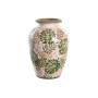 Vaso DKD Home Decor Marrone Bianco Verde Gres Tropicale 18 x 18 x 25 cm Foglia della pianta di DKD Home Decor, Vasi - Rif: S3...