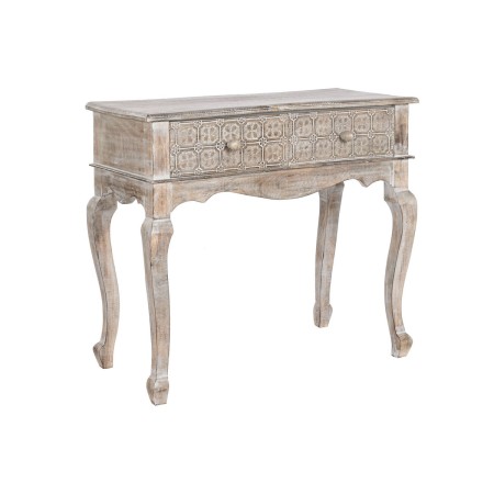 Meuble d'Entrée avec 2 Tiroirs DKD Home Decor Blanc Marron Bois de manguier 91 x 42 x 81 cm de DKD Home Decor, Tables - Réf :...