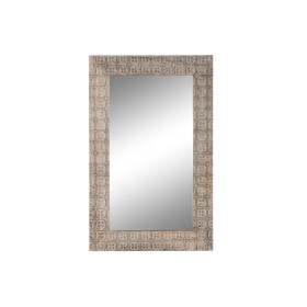 Espelho de parede DKD Home Decor Cristal MDF Branco vime Cottage (63 x 4 x 63 cm) (63 x 63 x 4 cm) | Tienda24 - Global Online Shop Tienda24.eu