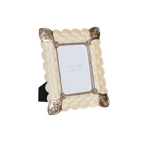 Cadre photo DKD Home Decor 22,8 x 2,6 x 28,6 cm Verre Cuivre Blanc Résine Romantique de DKD Home Decor, Cadres muraux et de t...