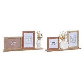 Photo frame Home ESPRIT White Brown Crystal Mango wood 21 x 3 x 26 cm | Tienda24 - Global Online Shop Tienda24.eu