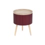 Mesa de apoio DKD Home Decor 38,5 x 38,5 x 49 cm Castanho Grená Madeira MDF | Tienda24 - Global Online Shop Tienda24.eu