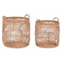 Conjunto de Cestas DKD Home Decor Natural Marrom claro Tropical 40 x 40 x 47 cm de DKD Home Decor, Caixas - Ref: S3043916, Pr...