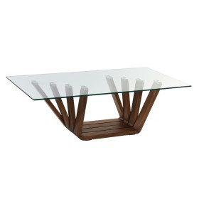 Table Basse DKD Home Decor Verre Noyer Aluminium 130 x 70 x 42 cm de DKD Home Decor, Tables - Réf : S3043960, Prix : 285,57 €...