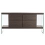 Aparador DKD Home Decor Cristal Marrón Transparente Nogal 160 x 45 x 80 cm Madera MDF | Tienda24 - Global Online Shop Tienda24.eu