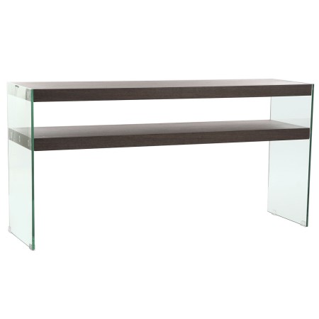 Consola DKD Home Decor Marrón Transparente Cristal Nogal Madera MDF 160 x 45 x 80 cm de DKD Home Decor, Mesas - Ref: S3043964...