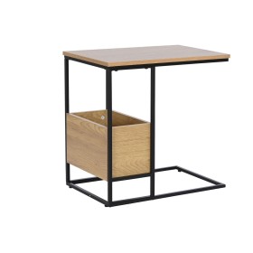 Mesa auxiliar DKD Home Decor 55 x 35 x 55 cm Natural Negro Metal Madera MDF de DKD Home Decor, Mesas - Ref: S3044019, Precio:...