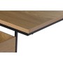 Mesa de apoio DKD Home Decor 55 x 35 x 55 cm Natural Preto Metal Madeira MDF de DKD Home Decor, Jogos de móveis - Ref: S30440...