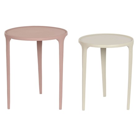 Jeu de 2 tables DKD Home Decor Beige Rose 40 x 40 x 50 cm de DKD Home Decor, Tables - Réf : S3044052, Prix : 165,69 €, Remise...