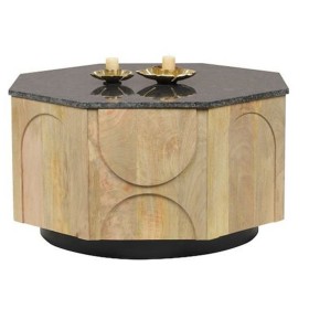 Mesa de apoio DKD Home Decor Aço Madeira MDF (45,8 x 45,8 x 47,5 cm) | Tienda24 - Global Online Shop Tienda24.eu