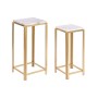 Jeu de 2 tables DKD Home Decor Blanc Doré 33 x 33 x 70 cm de DKD Home Decor, Tables - Réf : S3044119, Prix : 111,20 €, Remise...