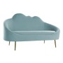 Sofá DKD Home Decor Azul Dorado Azul cielo Metal Nubes Scandi 155 x 75 x 92 cm de DKD Home Decor, Sofás - Ref: S3044128, Prec...