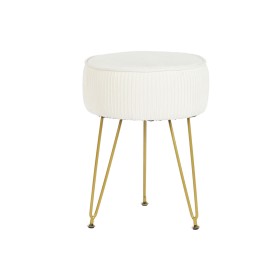 Reposapiés DKD Home Decor 34,5 x 34,5 x 48 cm Metal Blanco Moderno de DKD Home Decor, Otomanas y reposapiés - Ref: S3044134, ...