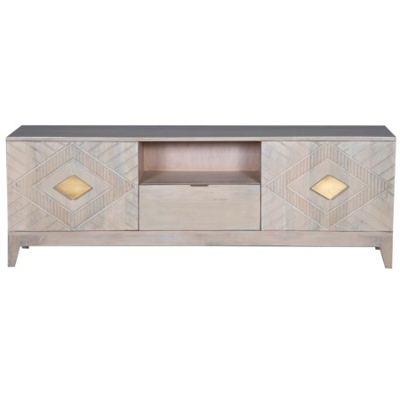 TV-Möbel DKD Home Decor Beige Metall Mango-Holz 175 x 40 x 60 cm von DKD Home Decor, TV-Ständer und -Tische - Ref: S3044139, ...