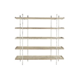 Étagère DKD Home Decor Blanc Naturel Métal Sapin Bois d'épicéa 40 % Métal 190 x 40 x 200 cm de DKD Home Decor, Étagères verti...