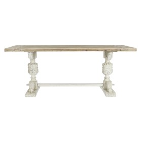 Mesa de Comedor DKD Home Decor Blanco Natural Abeto 200 x 90 x 78 cm de DKD Home Decor, Mesas - Ref: S3044214, Precio: 547,69...