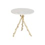 Mesa auxiliar DKD Home Decor Dorado Blanco Mármol Hierro 45 x 45 x 50 cm de DKD Home Decor, Mesas - Ref: S3044222, Precio: 10...