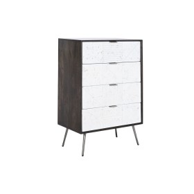 Caisson à Tiroirs Alexandra House Living Blanc Noir Bois de paulownia 32 x 81 x 26 cm | Tienda24 - Global Online Shop Tienda24.eu