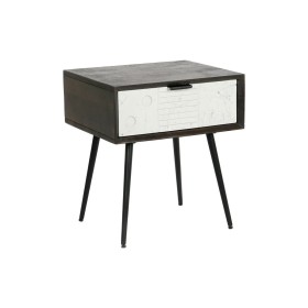 Nachttisch Alexandra House Living Weiß Braun 40 x 53 x 73 cm | Tienda24 - Global Online Shop Tienda24.eu