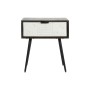 Mesa de Cabeceira DKD Home Decor 45 x 38 x 50 cm Preto Metal Branco Madeira de mangueira Wengue de DKD Home Decor, Mesinhas d...