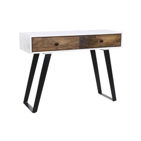 Console DKD Home Decor Métal Blanc Bois de manguier 105 x 35 x 77 cm de DKD Home Decor, Tables - Réf : S3044262, Prix : 278,9...