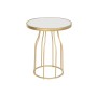 Mesa de apoio DKD Home Decor Branco Dourado Metal Ardósia 49 x 49 x 60,5 cm | Tienda24 - Global Online Shop Tienda24.eu