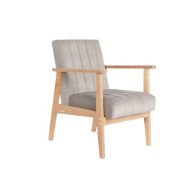 Armchair DKD Home Decor 63 x 68 x 81 cm Natural Grey Beige Pinewood by DKD Home Decor, Chairs - Ref: S3044278, Price: 114,73 ...