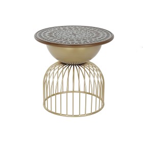 Mesa de apoio DKD Home Decor 55,5 x 55,5 x 53 cm Abeto Metal de DKD Home Decor, Jogos de móveis - Ref: S3044294, Preço: 150,9...