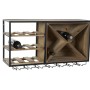 Bottle rack DKD Home Decor 80 x 24 x 44 cm Fir Natural Black Metal Brown MDF Wood | Tienda24 - Global Online Shop Tienda24.eu