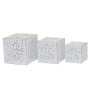 Set di vasi da fiori DKD Home Decor Fogli Dorato Metallo 15 x 15 x 15 cm Bianco Tropicale Foglia della pianta di DKD Home Dec...